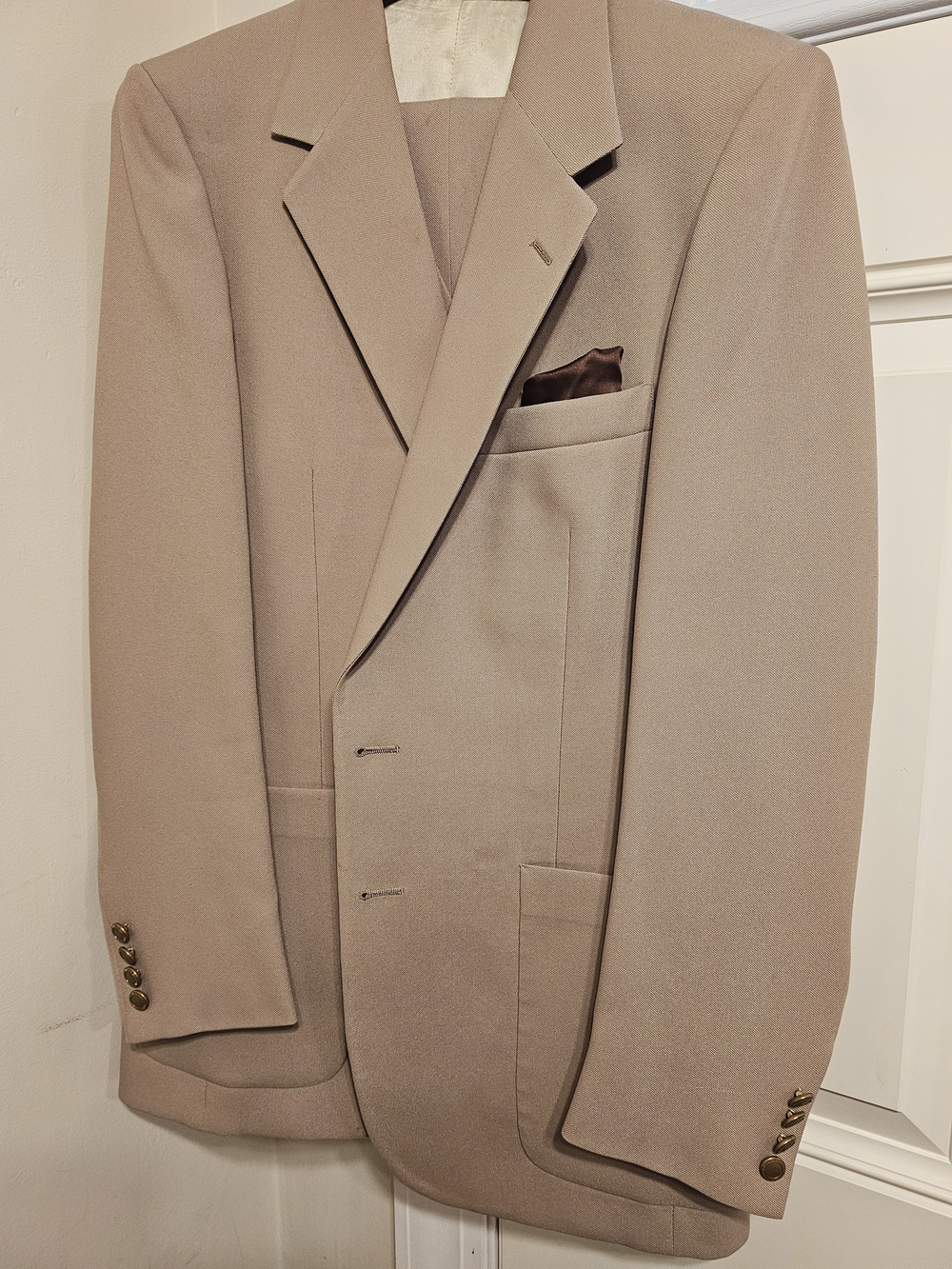 Vintage Geoffrey Beene Tan Three Piece Suit